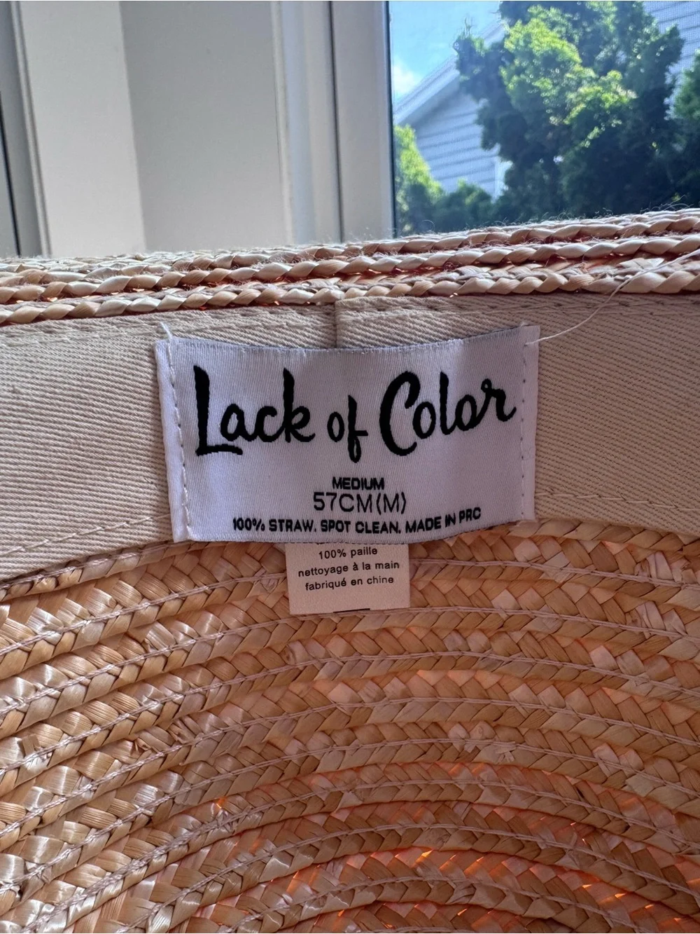 Lack of Color Straw Boater Hat with Black Ribbon